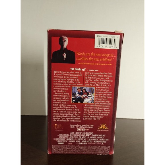 Tomorrow Never Dies (VHS, 1999, James Bond 007 Collection) - Picture 2 of 2